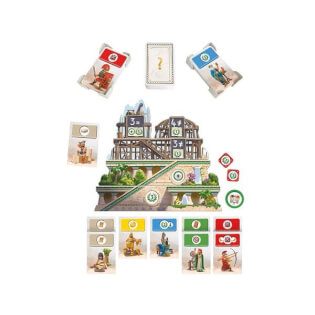 Spielmaterial - Karten und Spielplan - 7 Wonders - Architects