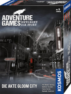 Schachtel Vorderseite, rechte Seite - Adventure Games - Die Akte Gloom City