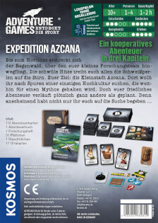 Schachtel Rückseite - Adventure Games - Expedition Azcana