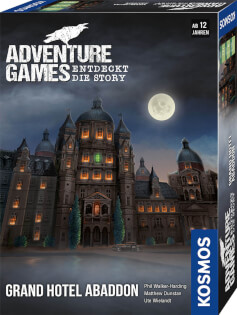 Schachtel Vorderseite, rechte Seite - Adventure Games - Grand Hotel Abaddon