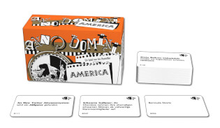 Schachtel und Spielkarten - Anno Domini: America