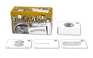 Spielschachtel und Spielkarten - Anno Domini: Münzen