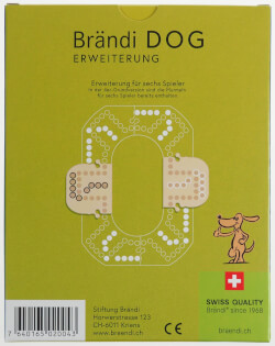 Schachtel Rückseite - Brändi Dog-Erweiterung für 6 Spieler