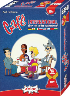 Schachtel Vorderseite, rechte Seite - Spiel des Jahres 1989 - Café International