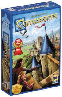 Schachtel Vorderseite - Spiel des Jahres 2001 - Carcassonne - Neue Edition