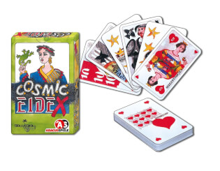 Spielschachtel und Spielkarten - Cosmic Eidex