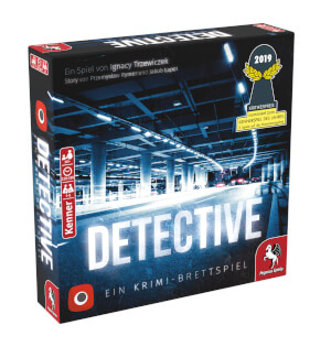 Schachtel Vorderseite rechts - Detective – Ein Krimi-Brettspiel