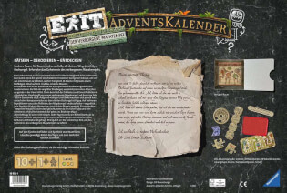 Schatel Rückseite - Rätsel Adventskalender - EXIT: Adventskalender - Der verborgene Mayatempel 