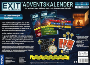 Schachtel Rückseite - Rätsel Adventskalender - EXIT - Das Spiel: Adventskalender 2021