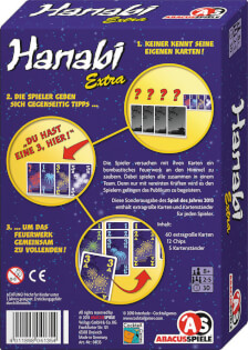 Schachtel Rückseite - Spiel des Jahres 2013 - Hanabi Extra