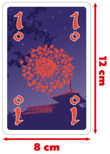Abmessungen Spielkarte - Spiel des Jahres 2013 - Hanabi Fun & Easy
