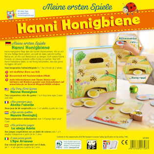 Schachtel Rückseite - Meine ersten Spiele - Hanni Honigbiene