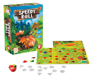 Spielmaterial mit Filzball - Kinderspiel des Jahres 2020 - Speedy Roll 