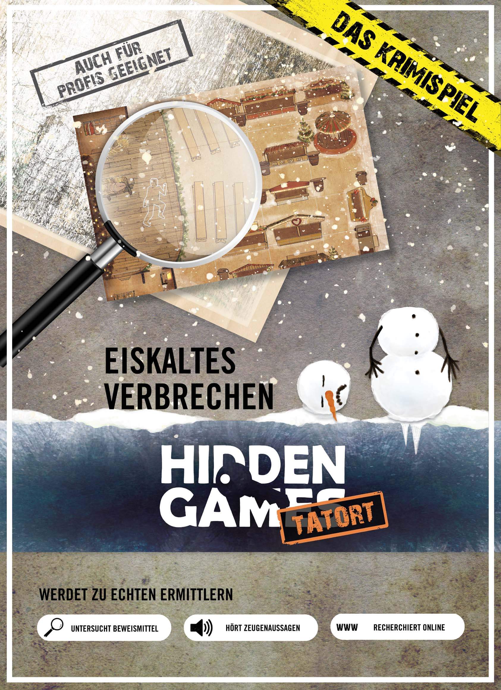 Schachtel Vorderseite - Hidden Games: Eiskaltes Verbrechen