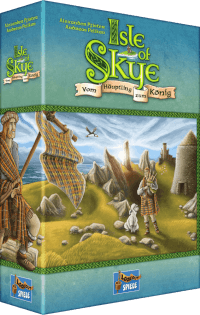 Schachtel Vorderseite, linke Seite - Kennerspiel des Jahres 2016 - Isle of Skye