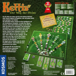 Schachtel Rückseite - Spiel des Jahres 2008 - Keltis
