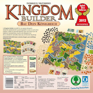 Schachtel Rückseite - Spiel des Jahres 2012 - Kingdom Builder