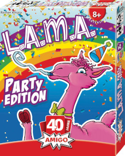 Schachtel Vorderseite, rechte Seite - L.A.M.A Party Edition