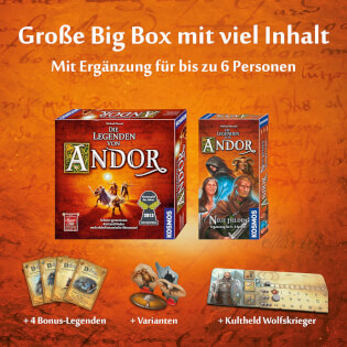 Grosse Big Box mit viel Inhalt - Die Legenden von Andor: Big Box