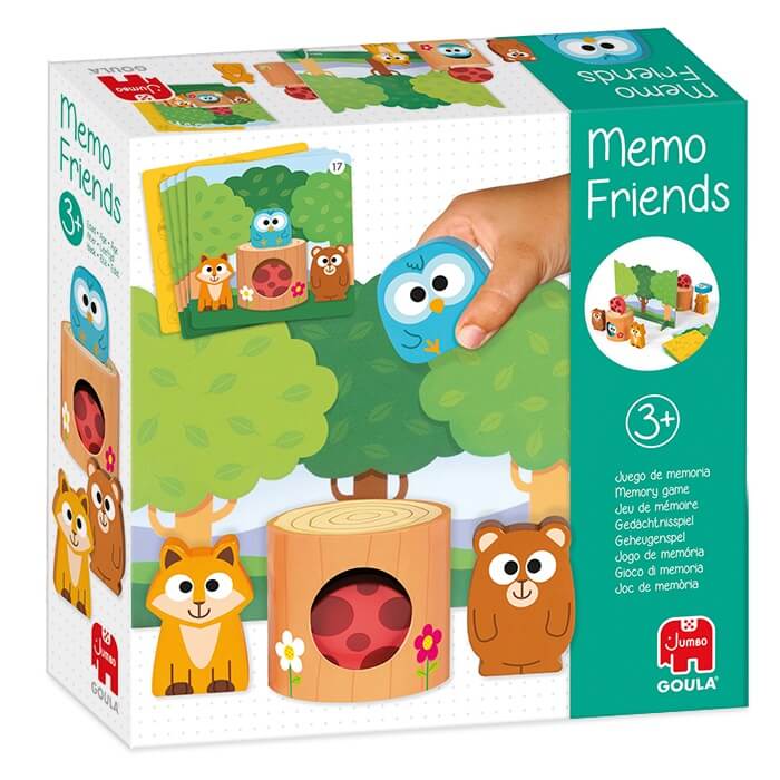 Schachtel Vorderseite - empfohlen zum Kinderspiel des Jahres 2021 - Memo Friends