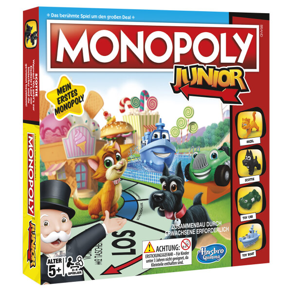 Schachtel Vorderseite, linke Seite - Monopoly Junior