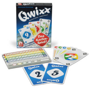 Spielmaterial mit Schachtel - Qwixx - The Card Game