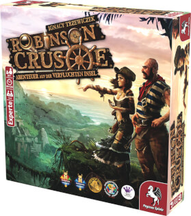 Schachtel Vorderseite, rechte Seite - Kennerspiel - Robinson Crusoe - Abenteuer auf der verfluchten Insel
