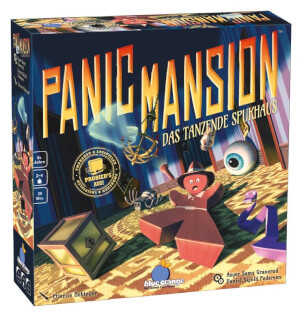 Schachtel Vorderseite - nominiert zum Kinderspiel des Jahres 2018 - Panic Mansion