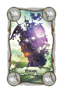 Escape-Karte - Lustiges Familienspiel mit Piraten - Skull King