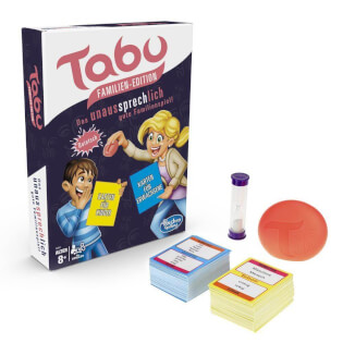 Schachtel mit Spielmaterial - Tabu - Familienedition