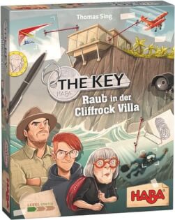 Schachtel Vorderseite - nominiert zum Spiel des Jahres 2021 - The Key - Raub in der Cliffrock Villa
