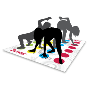 Spielmatte mit Personen - Twister