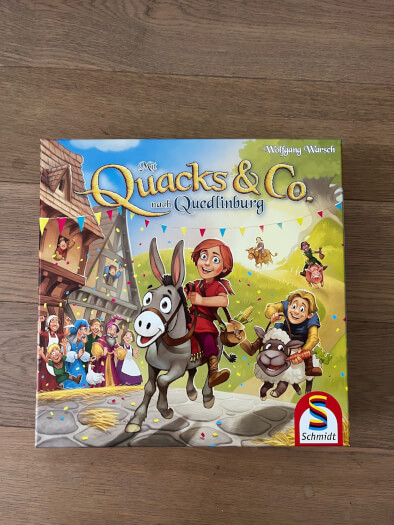 Kinderspiele Test - Mit Quacks & Co. nach Quedlinburg - Schachtel Vorderseite