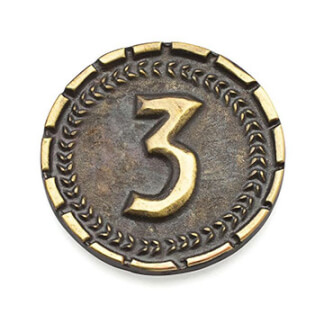 Münzen 7 Wonders Duel - 3$ Münze - Spielmaterial Upgrade: Münzen 7 Wonders Duel