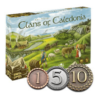 Münzen Clans of Caledonia - Spielmaterial Upgrade: Münzen Clans of Caledonia