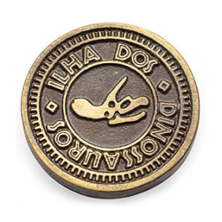 Münzen Dinosaur Island - Rückseite 1$ Münze - Spielmaterial Upgrade: Münzen Dinosaur Island