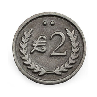 Münzen Viticulture - Vorderseite 2$ Münze - Spielmaterial Upgrade: Münzen Viticulture