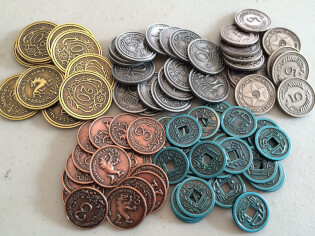 Spielmaterial Upgrade Münzen Scythe - Münzen aus Metall - Spielmaterial Upgrade: Münzen Scythe